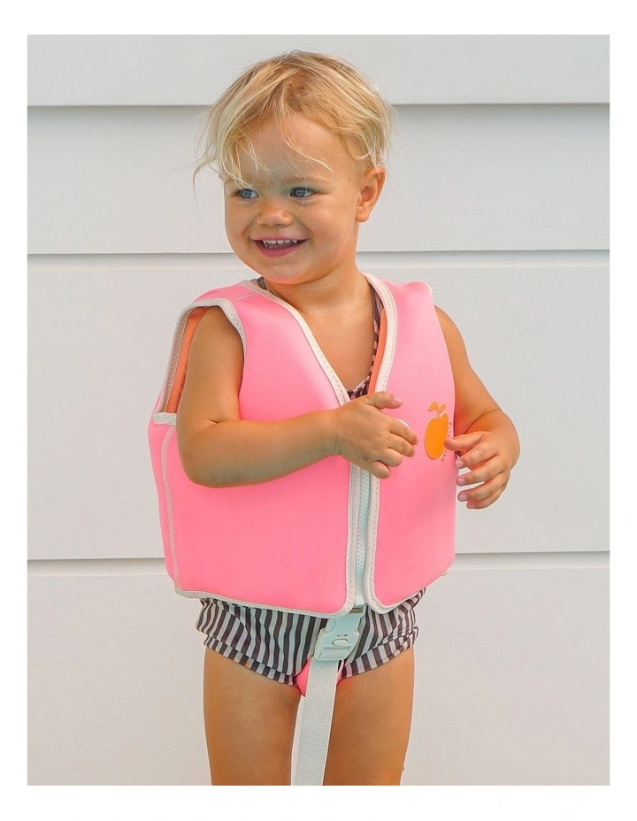 Swim Vest Poppy the Peach Neon Pink image 2