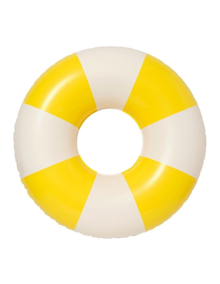 Tube Pool Ring Sunshine Yellow Stripe image 1