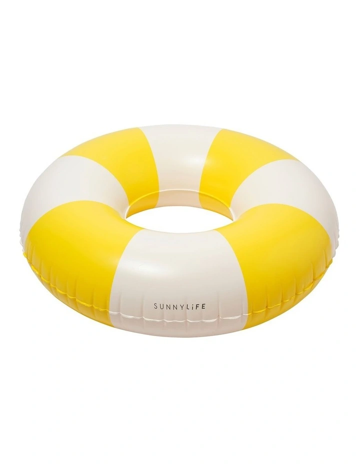 Tube Pool Ring Sunshine Yellow Stripe image 4