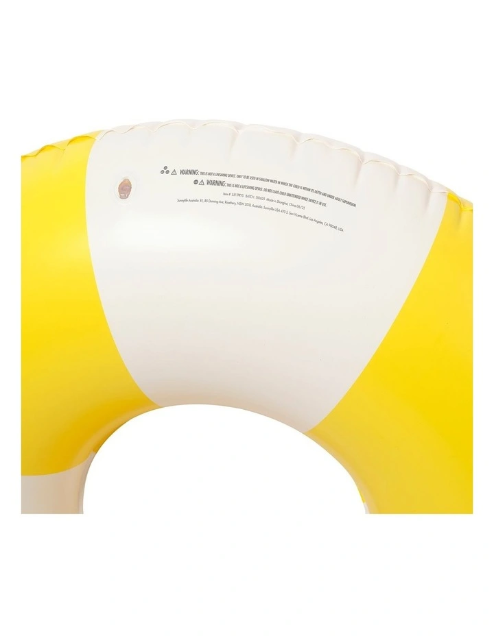 Tube Pool Ring Sunshine Yellow Stripe image 5
