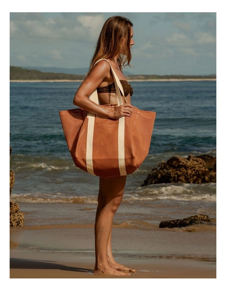 Mesh Beach Bag Tierra Clay image 2