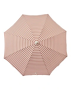 Luxe Beach Umbrella Tierra Clay Stripe