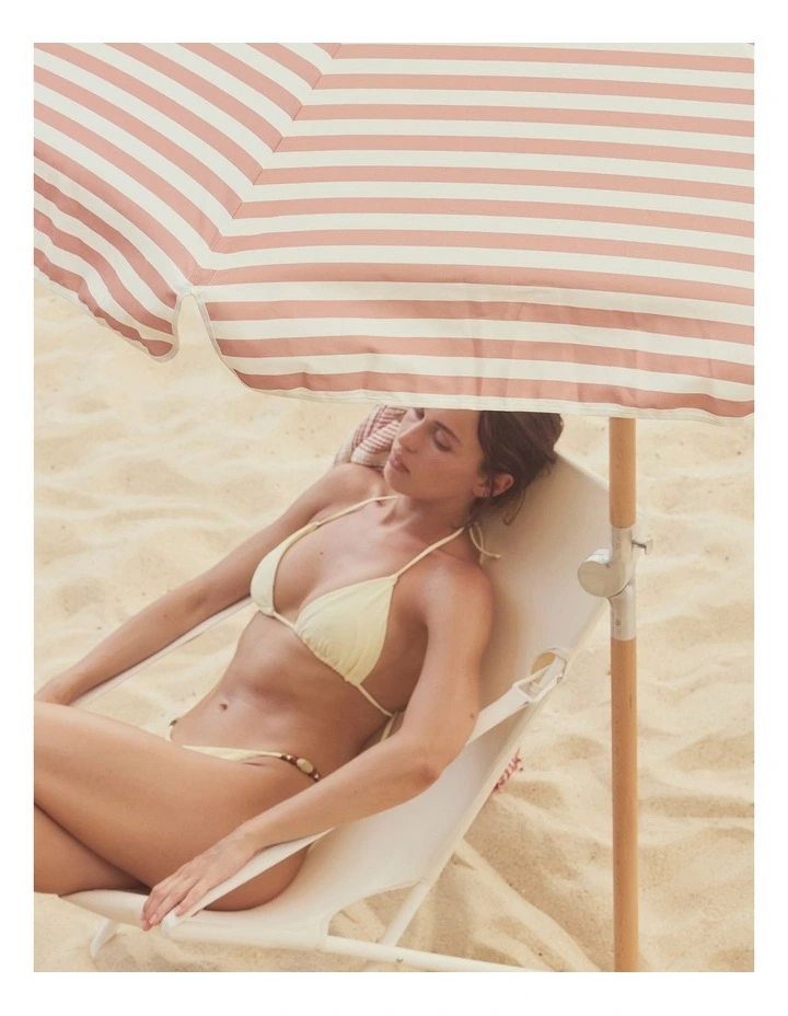 Luxe Beach Umbrella Tierra Clay Stripe image 2