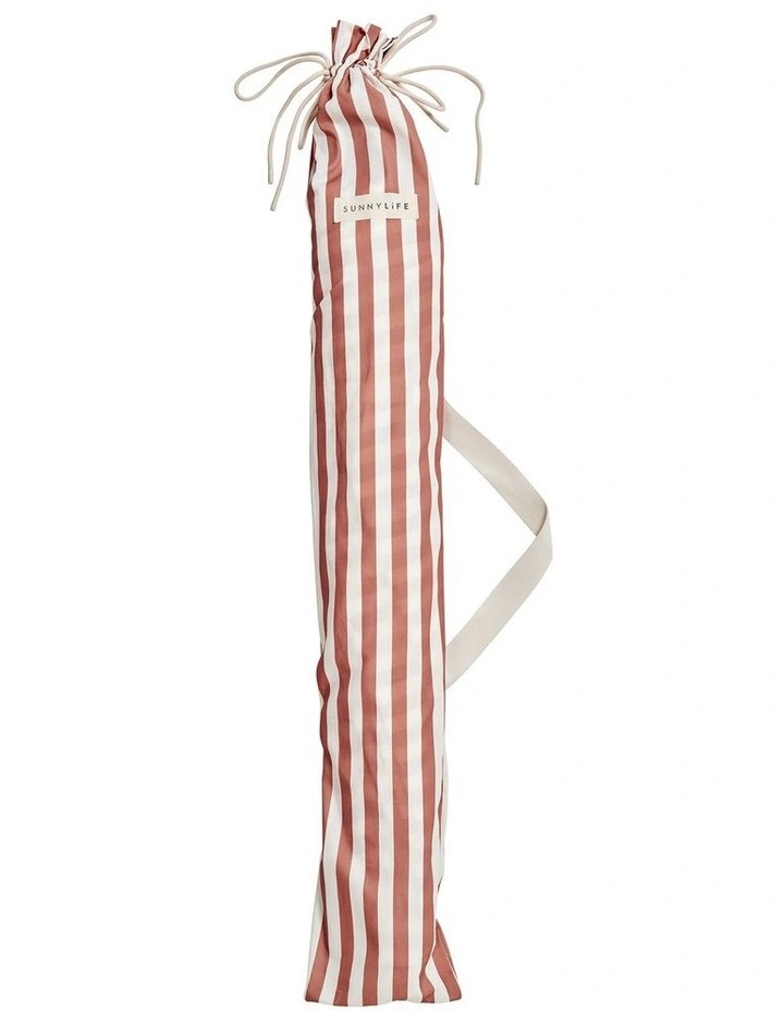 Luxe Beach Umbrella Tierra Clay Stripe image 3
