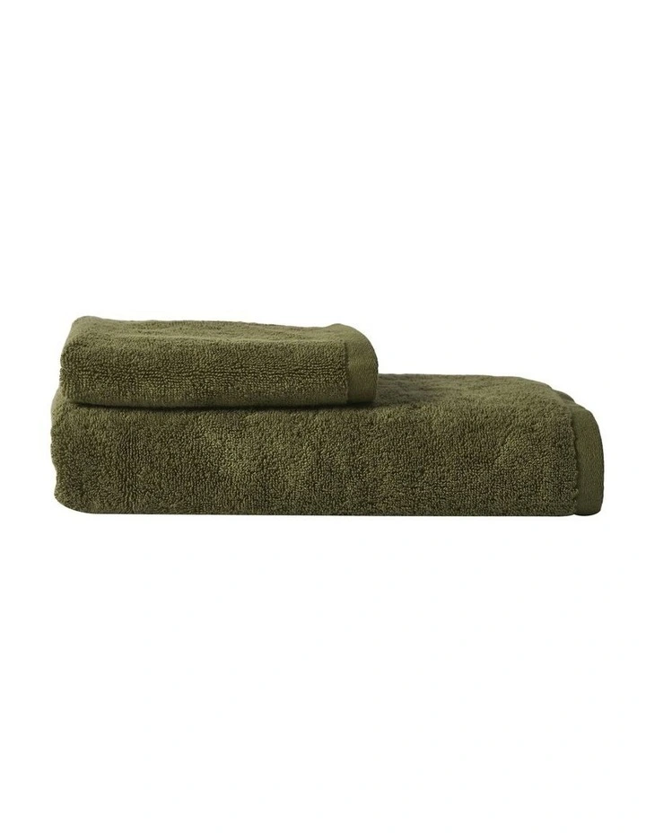 Otway Towel Range In Olive image 1