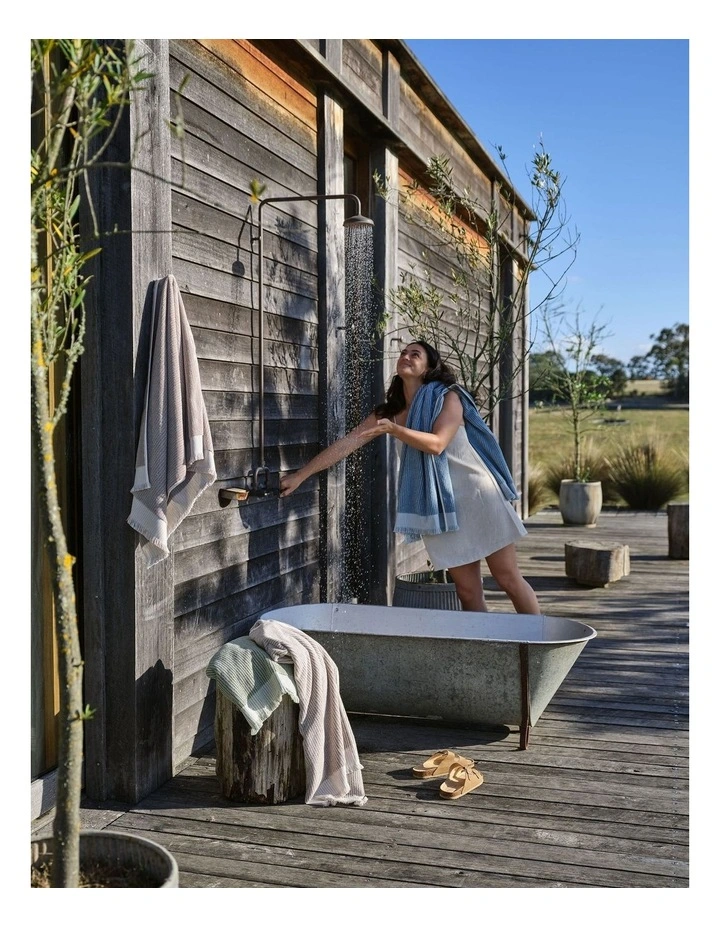 Alara Towel Range in Pebble image 3