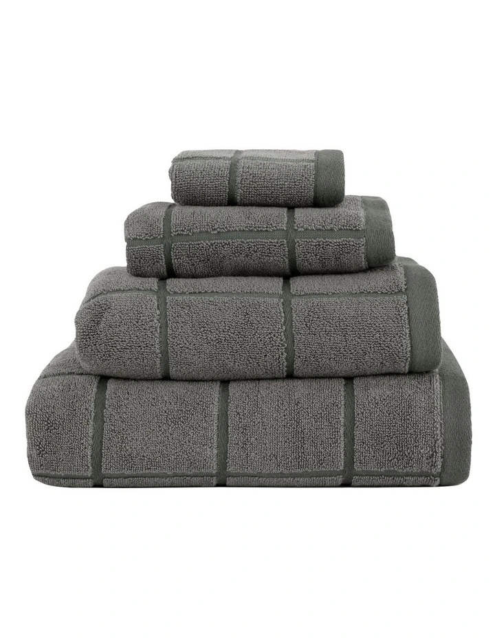 Geneva Towel Range in Charcoal image 1