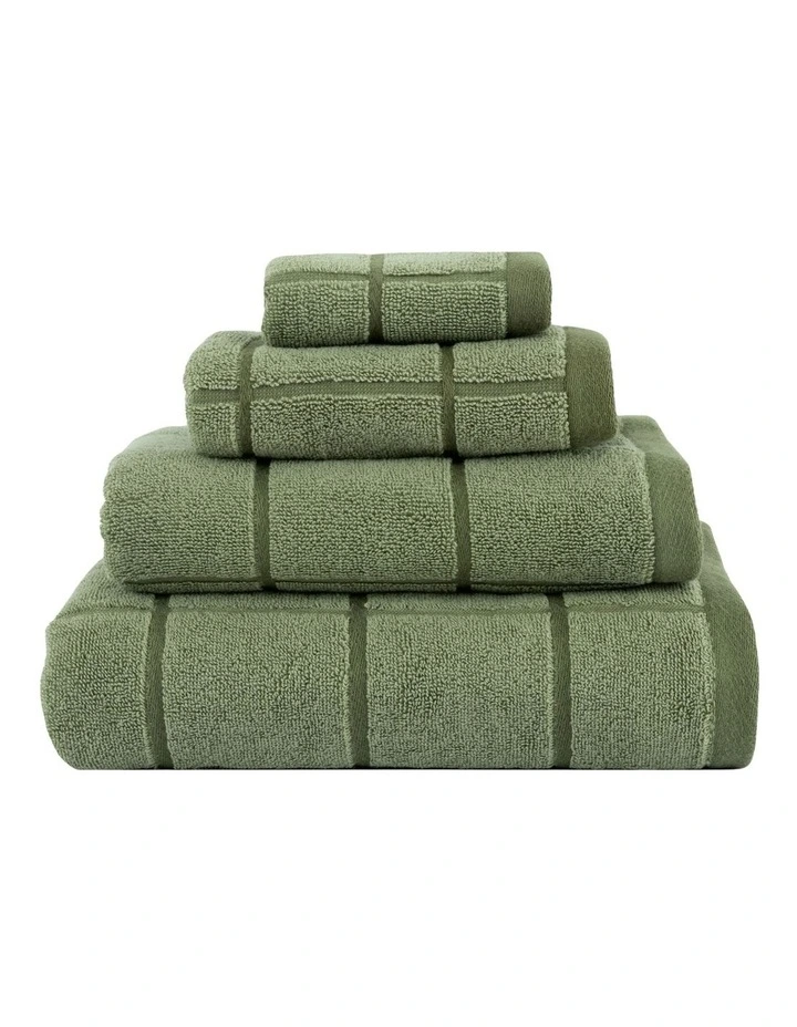 Geneva Towel Range in Light Olive image 1
