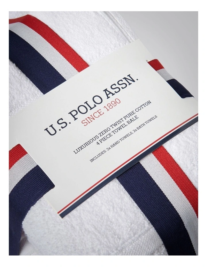 Zero Twist Towels 4 Pack in Bright White image 6