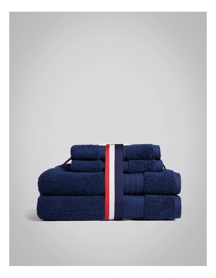 Zero Twist Towels 4 Pack in Navy Iris image 1