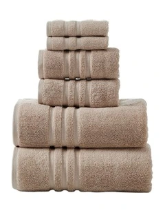 Super Duet 6 Piece Towel Pack in Biscotti