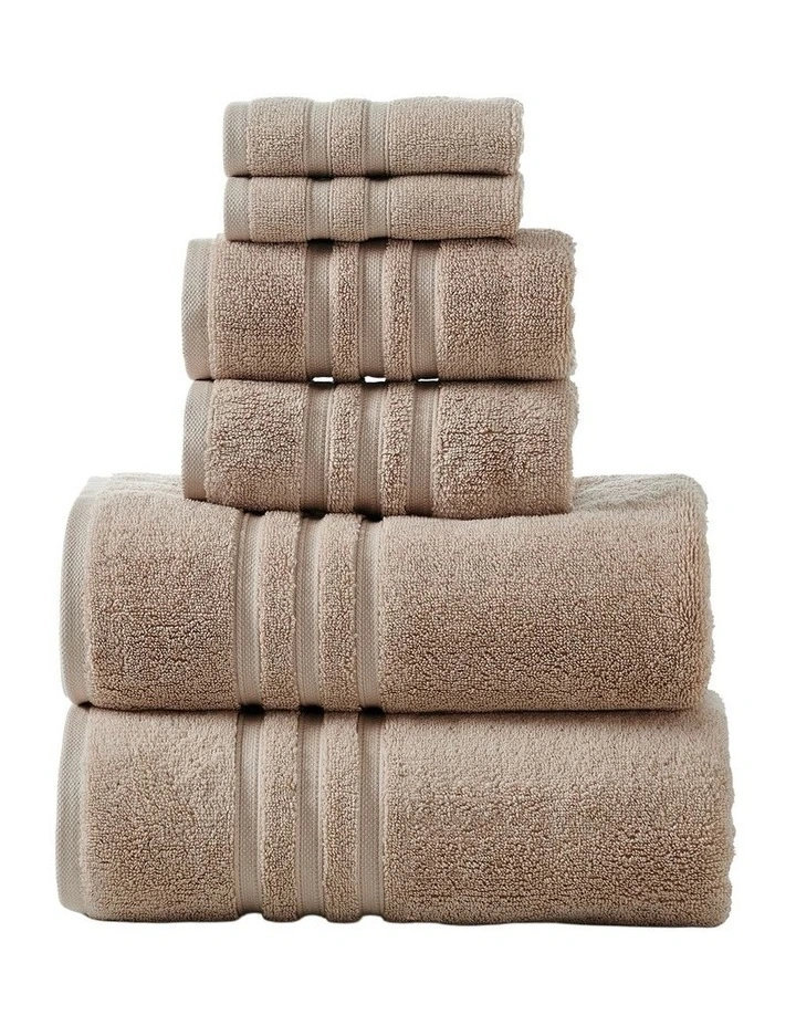 Super Duet 6 Piece Towel Pack in Biscotti image 1