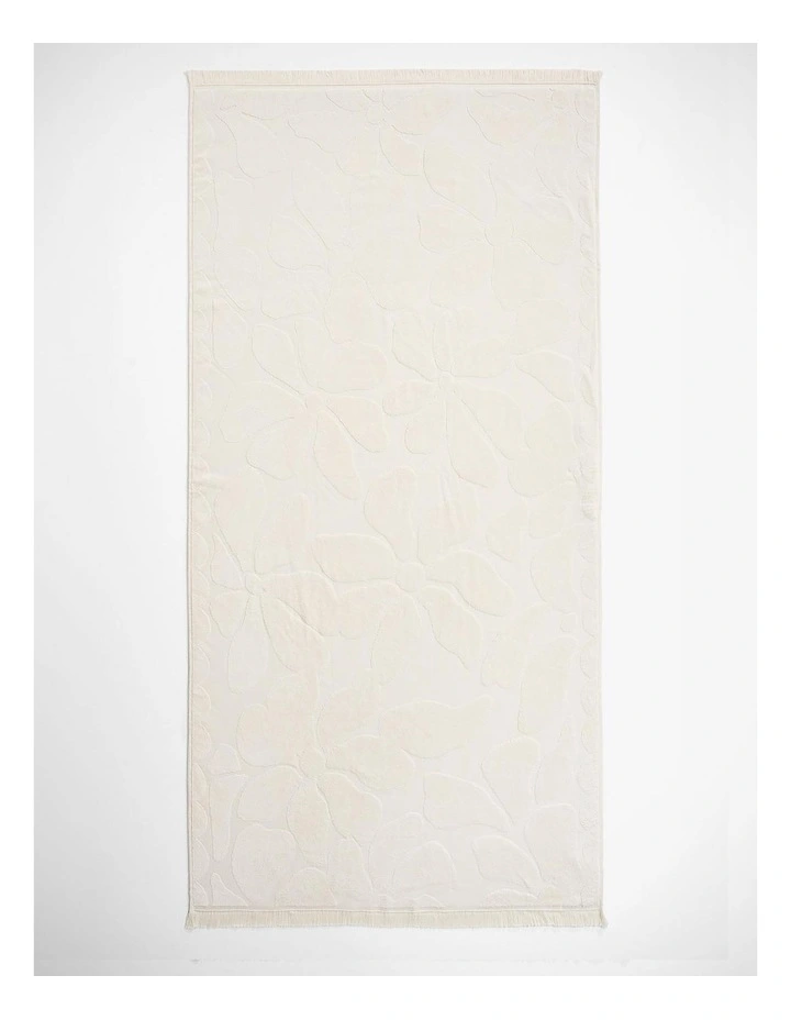 Palma Fringe Bath Towel Range in Sand image 3