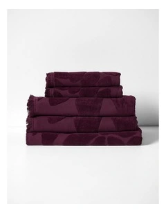 Palma Fringe Towel Set in Mulberry