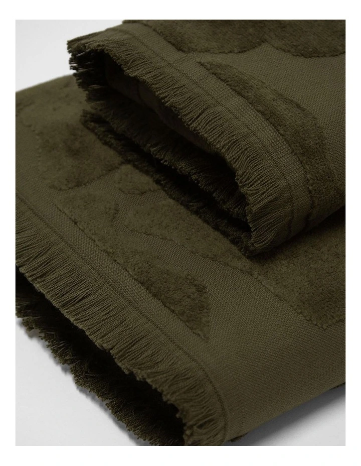 Palma Fringe Towel Set in Caper image 6