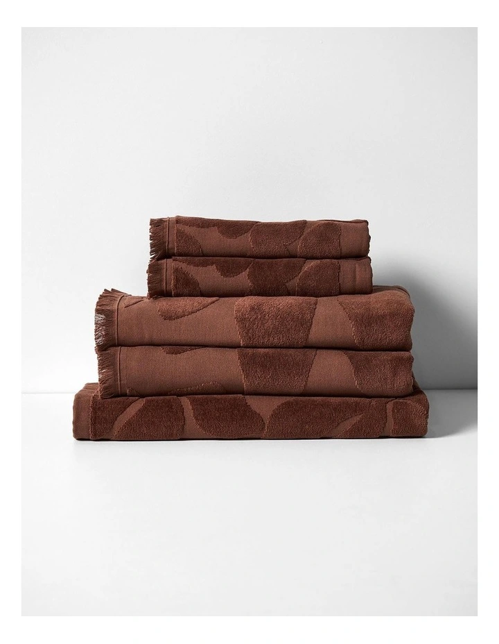 Palma Fringe Towel Set in Clove image 1