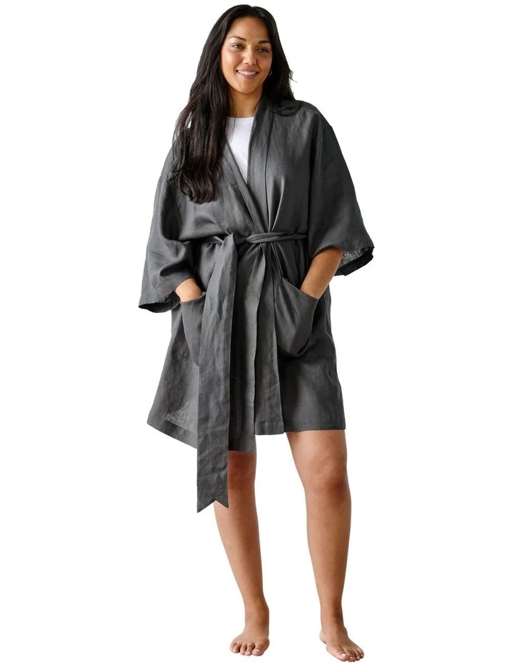 Nimes Short Robe in Magnet image 1