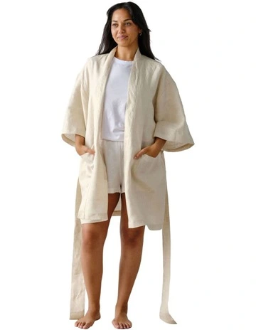 Nimes Short Robe in Natural