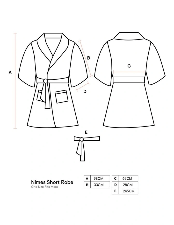 Nimes Short Robe in Natural image 3
