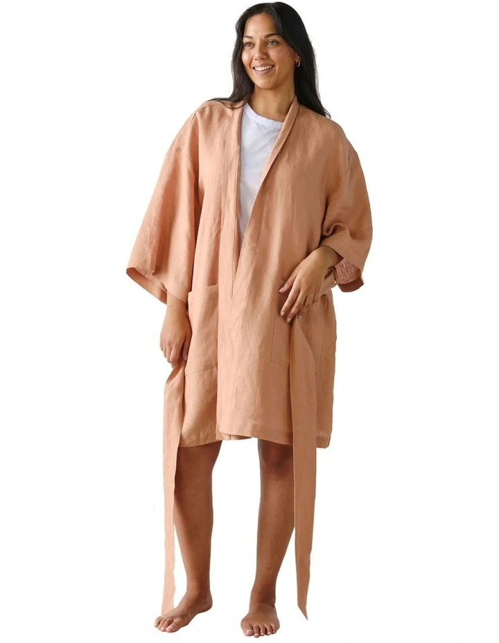 Nimes Short Robe in Clay image 1