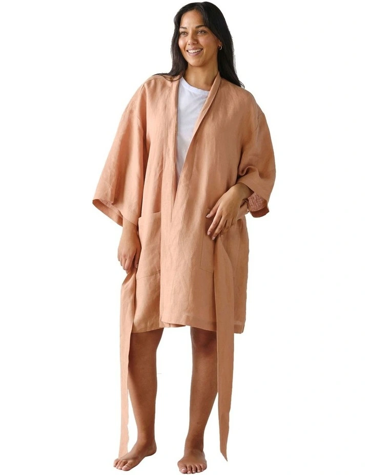 Nimes Short Robe in Clay image 1