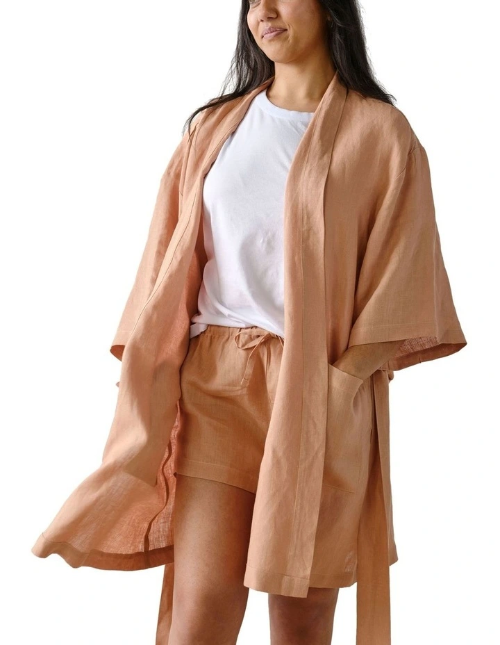 Nimes Short Robe in Clay image 2