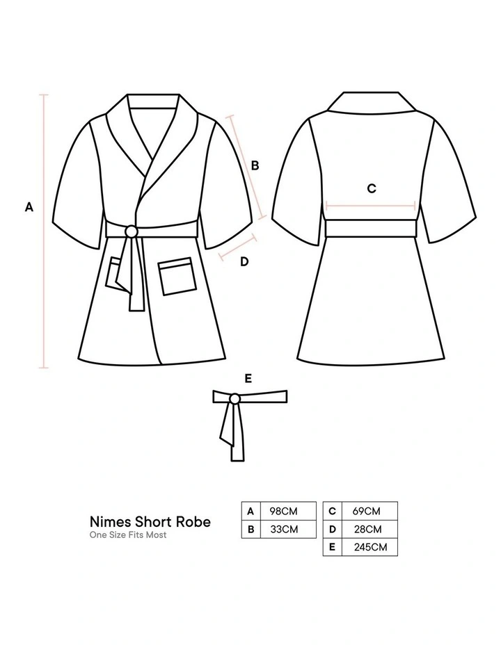 Nimes Short Robe in Clay image 3
