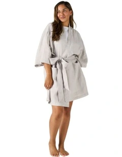 Nimes Short Robe in Pale Grey