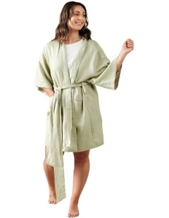 Nimes Short Robe in Wasabi