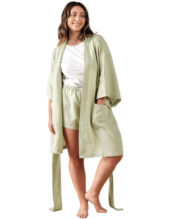 Nimes Short Robe in Wasabi image 2