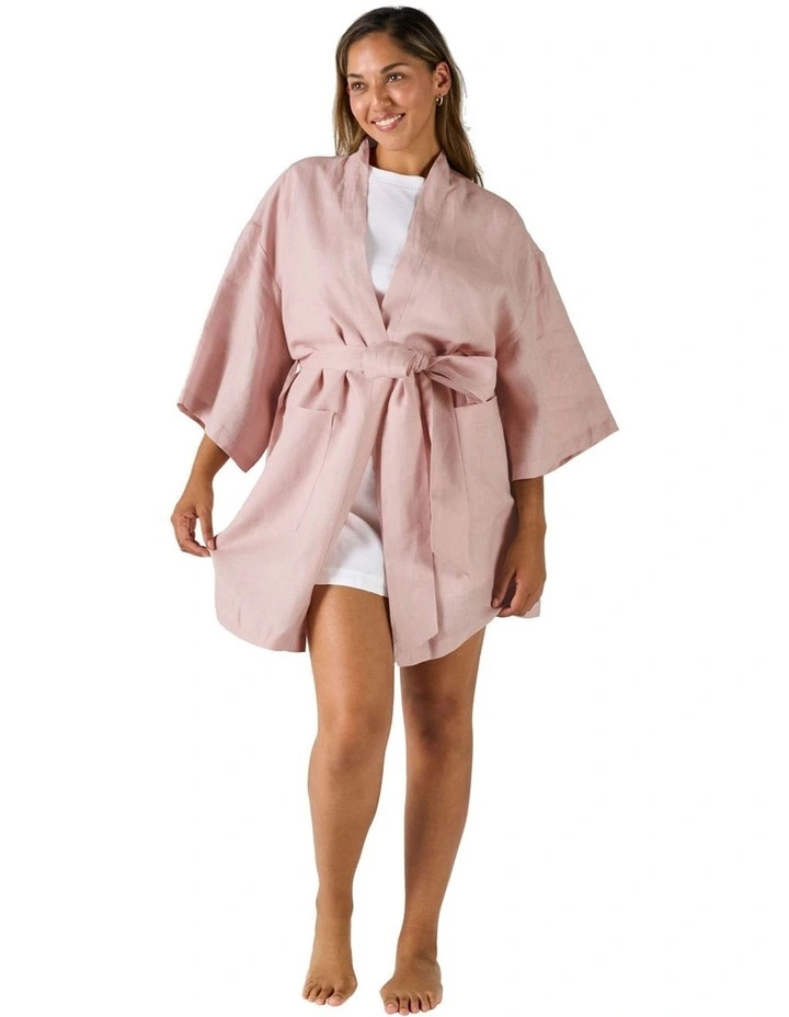 Nimes Short Robe in Rose image 1