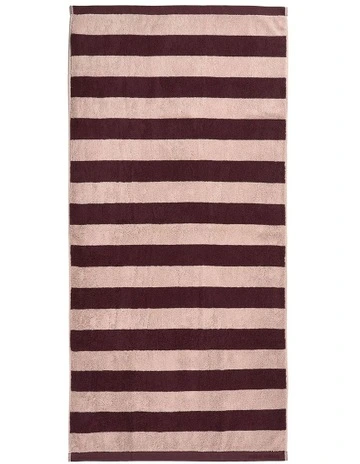 Riviera Striped Towel Range in Mulberry