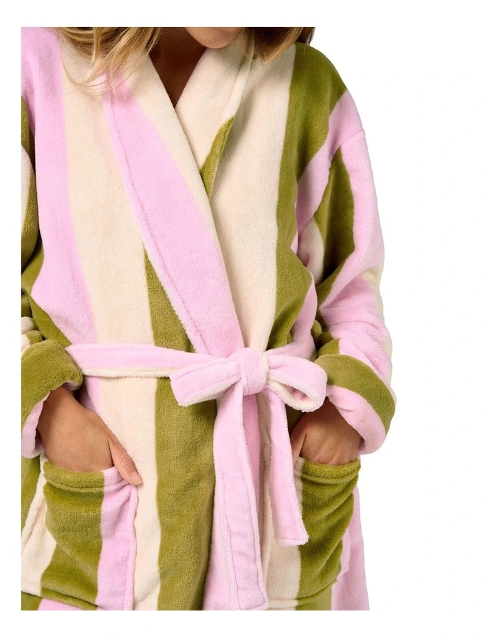 Palazzo Bath Robe in Olive image 3