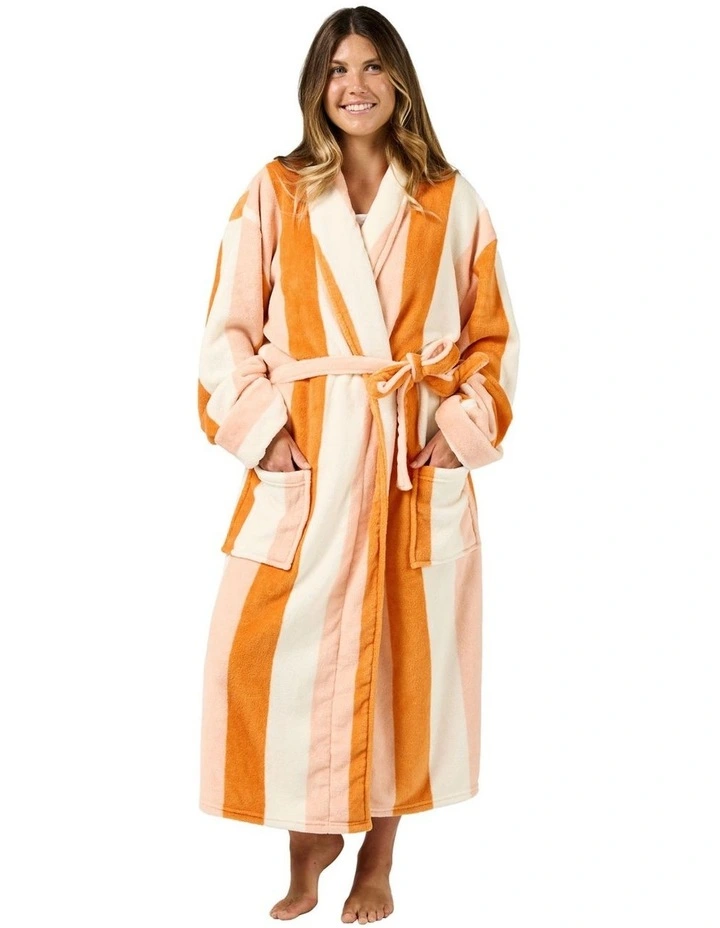 Plush Palazzo Robe in Pumpkin image 1