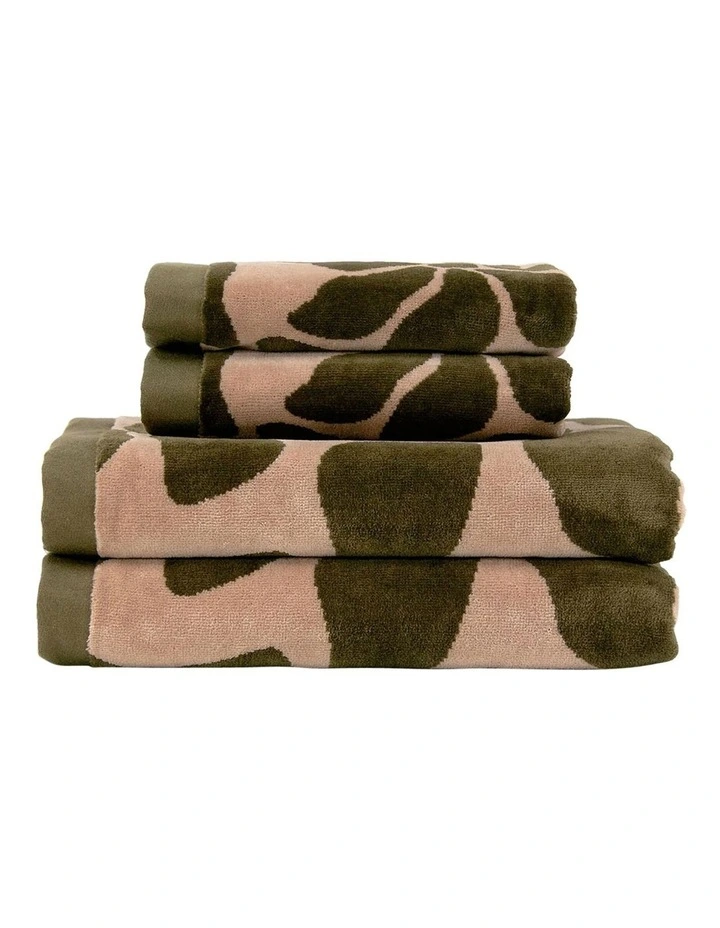Palma Petal Australian Cotton Towel Range in Caper/Shell image 6