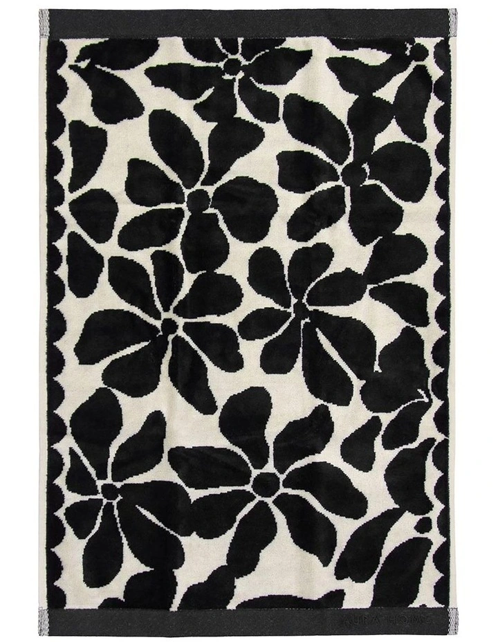 Palma Petal Australian Cotton Towel in Black image 4