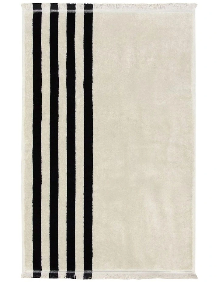 Palma Stripe Australian Cotton Towel in Black image 4