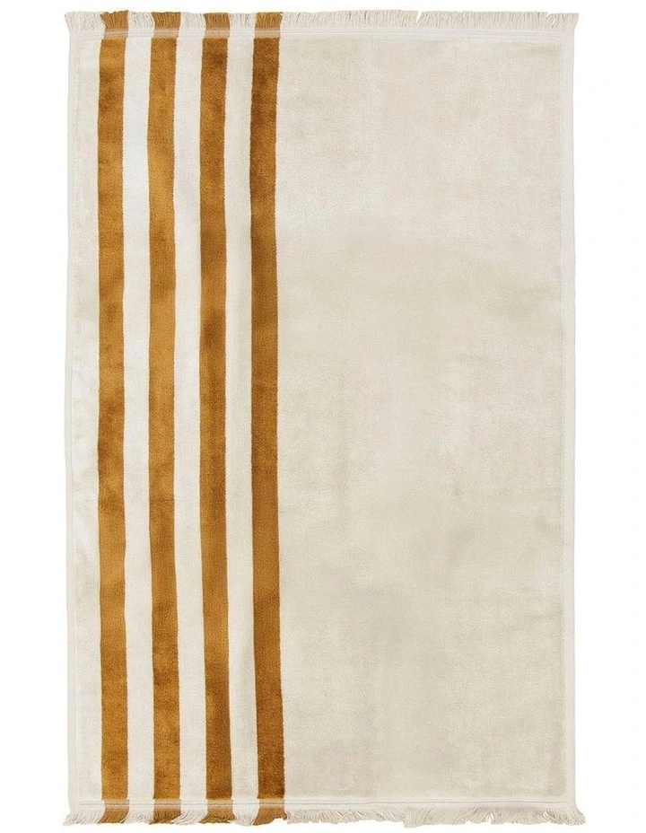 Palma Stripe Australian Cotton Towel in Bronze image 4