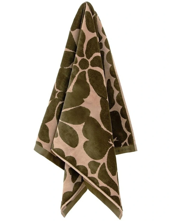 Palma Petal Australian Cotton Towel Set in Caper image 1