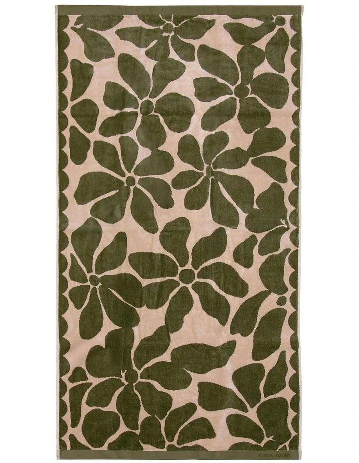 Palma Petal Australian Cotton Towel Set in Caper image 2