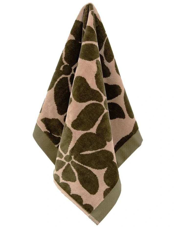 Palma Petal Australian Cotton Towel Set in Caper image 3