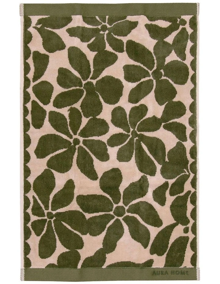 Palma Petal Australian Cotton Towel Set in Caper image 4