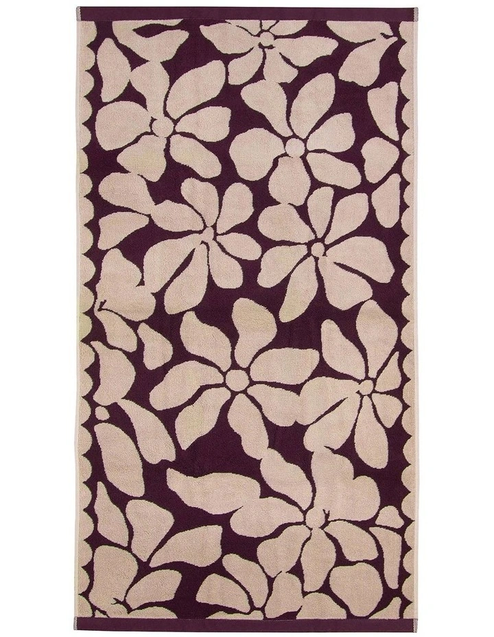 Palma Petal Australian Cotton Towel Set in Mulberry image 6