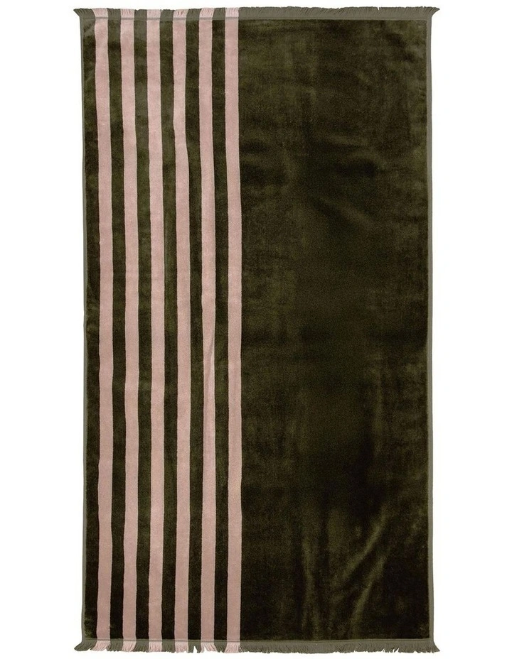 Palma Stripe Australian Cotton Towel Set in Caper/Shell image 2