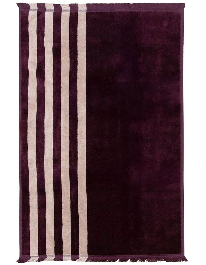 Palma Stripe Australian Cotton Towel Set in Mulberry image 5
