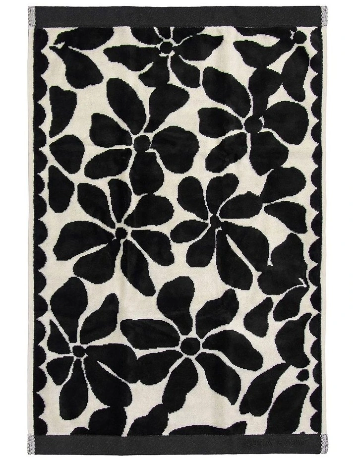 Palma Petal Australian Cotton Towel Set in Black image 5