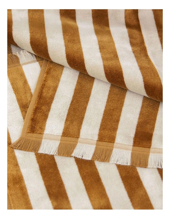 Palma Petal & Stripe Australian Cotton Towel Set in Bronze image 7