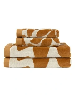Stripe Petal Australian Cotton Towel Set in Bronze