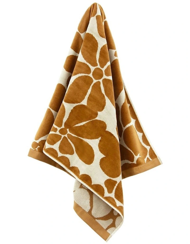Stripe Petal Australian Cotton Towel Set in Bronze image 2