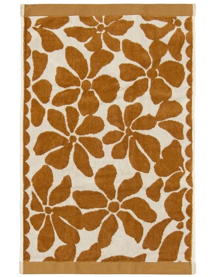 Stripe Petal Australian Cotton Towel Set in Bronze image 4
